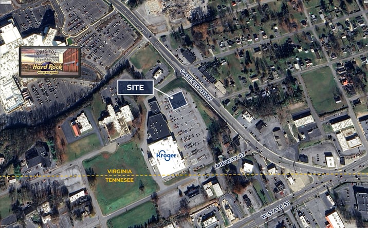 Pictures of Land property located at Midway St & Gate City Hwy, Bristol, VA 24201 for lease - image #1