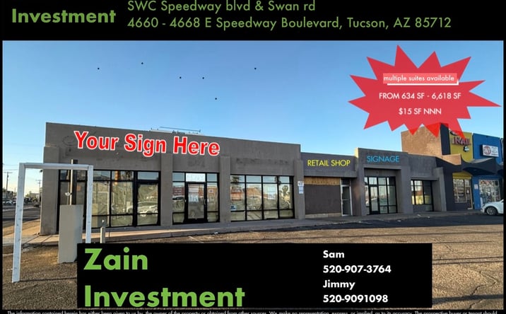 Pictures of Retail property located at 4664 E Speedway Blvd, Tucson, AZ 85712 for lease - image #1