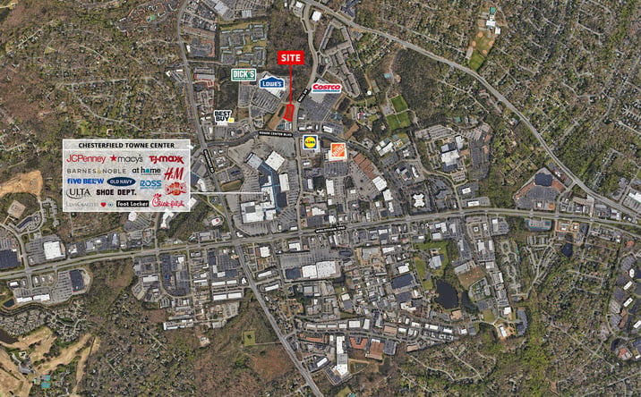Pictures of Retail, Land, Restaurant property located at 1431 Packer Xing, Bon Air, VA 23235 for lease - image #1