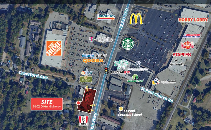 Pictures of Restaurant property located at 6902 Dixie Hwy, Louisville, KY 40258 for lease - image #1