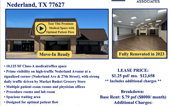 Pictures of Office property located at 2610 Nederland Ave, Nederland, TX 77627 for lease - image #1