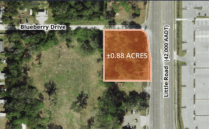 Pictures of Retail, Land, Office property located at 0 Little Road & Blueberry Drive, New Port Richey, FL 34653 for lease - image #1