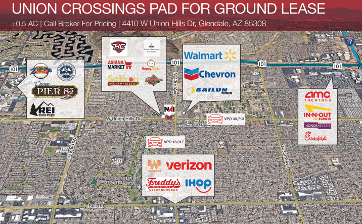 Pictures of Land property located at 4410 W Union Hills Dr, Glendale, AZ 85308 for lease - image #1