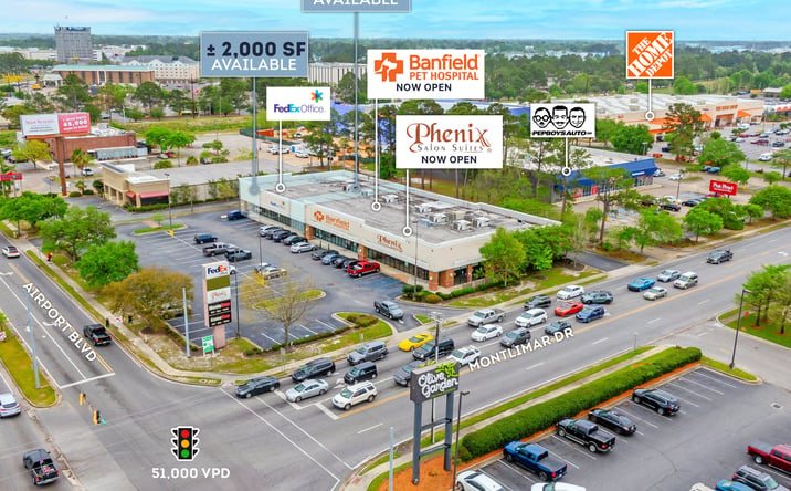 Pictures of Retail property located at 3691 Airport Blvd, Mobile, AL 36608 for lease - image #1