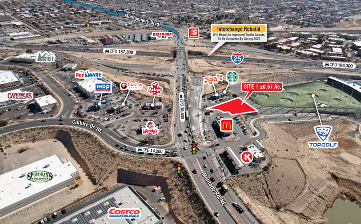 Pictures of Land property located at SWQ I-25 & Montaño Rd. NE, Albuquerque, NM 87107 for lease - image #1