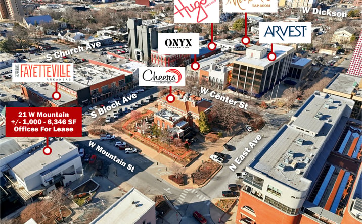 Pictures of Office, Retail property located at 21 W Mountain St, Fayetteville, AR 72701 for lease - image #1