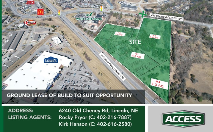 Pictures of Land, Retail property located at 6240 Old Cheney Rd, Lincoln, NE 68516 for lease - image #1