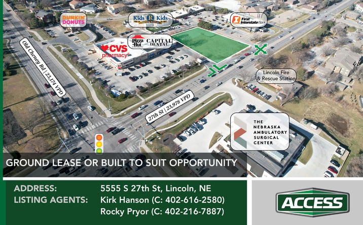 Pictures of Land, Retail property located at 5555 S 27th St, Lincoln, NE 68512 for lease - image #1