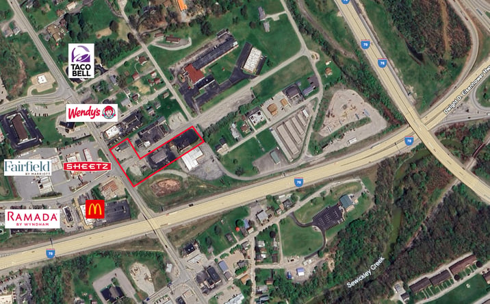 Pictures of Retail, Land, Restaurant property located at 104 E Byers Ave, New Stanton, PA 15672 for lease - image #1