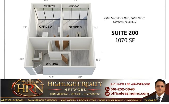 Pictures of Office property located at 4360 Northlake Blvd, Palm Beach Gardens, FL 33410 for lease - image #1
