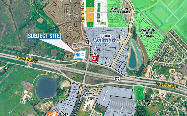 Pictures of Retail, Land property located at NWQ 741 & US-175 Frontage Rd, Crandall, TX 75114 for lease - image #1