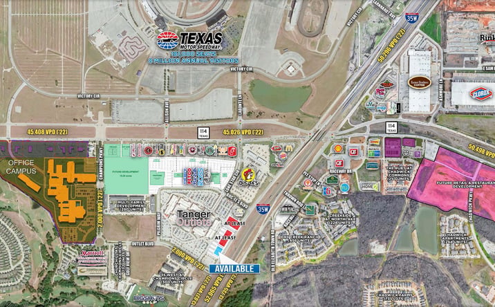 Pictures of Retail, Land property located at SWQ of Interstate 35W & Highway 114, Fort Worth, TX 76177 for lease - image #1