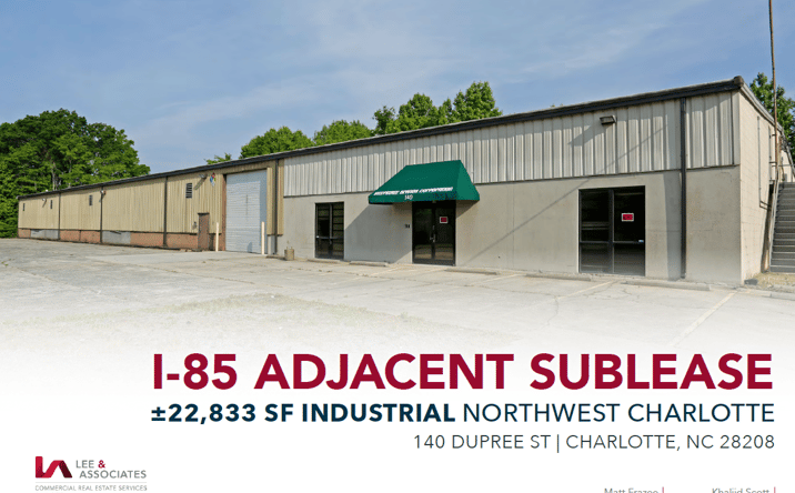 Pictures of Industrial property located at 140 Dupree St, Charlotte, NC 28208 for lease - image #1