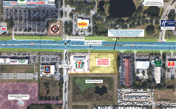 Pictures of Land property located at SEC of US 192 & Town Center Blvd, Clermont, FL 34714 for lease - image #1