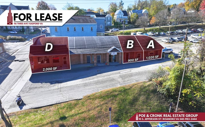 Pictures of Retail, Office property located at 116 3rd Ave, Radford, VA 24141 for lease - image #1