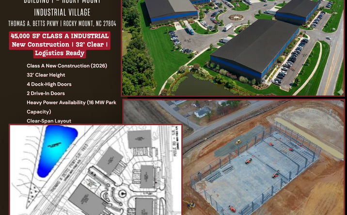 Pictures of Industrial property located at Thomas A. Betts Pkwy, Rocky Mount, NC 27804 for lease - image #1