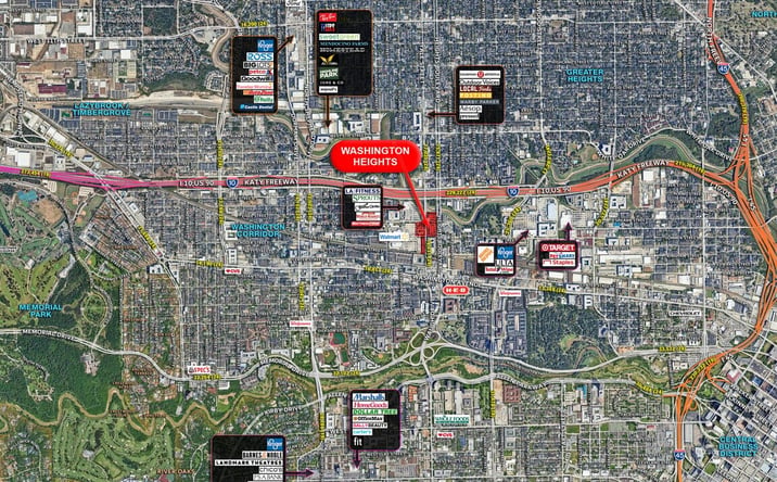 Pictures of Retail, Restaurant property located at I-10 & Heights Blvd/ Yale St, Houston, TX 77007 for lease - image #1