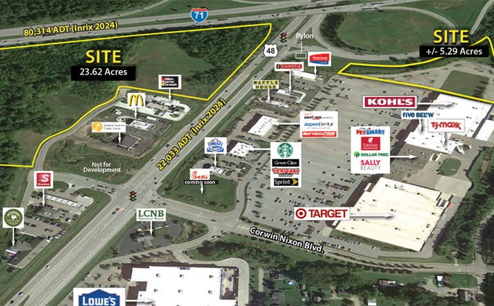 Pictures of Land property located at I-71 & SR 48, South Lebanon, OH 45065 for lease - image #1