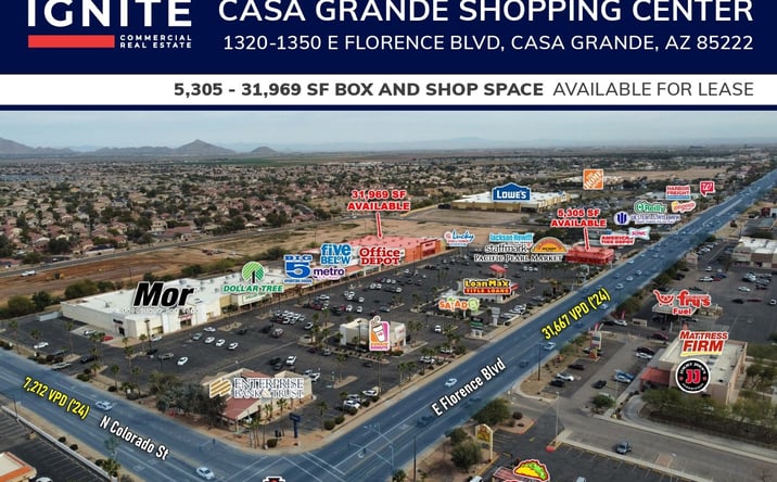 Pictures of Retail, Restaurant property located at 1320-1350 E Florence Blvd, Casa Grande, AZ 85122 for lease - image #1
