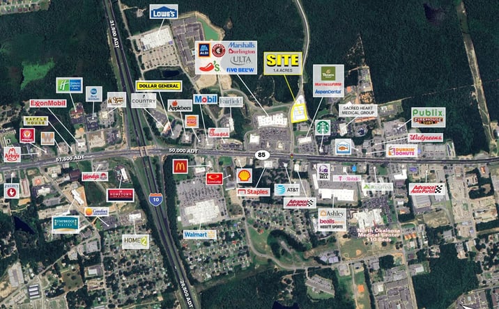 Pictures of Land property located at Crestview Commons, Crestview, FL 32536 for lease - image #1