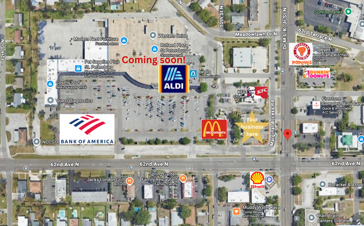 Pictures of Restaurant property located at 6200 Dr M.L.K. Jr St N, St. Petersburg, FL 33702 for lease - image #1