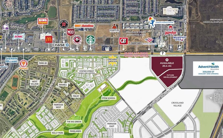 Pictures of Land property located at SWC Highway 7 & Huron Street, Broomfield, CO 80023 for lease - image #1