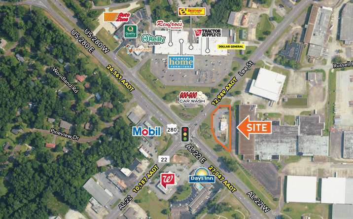 Pictures of Retail, Land property located at 3143 US-280, Alexander City, AL 35010 for lease - image #1