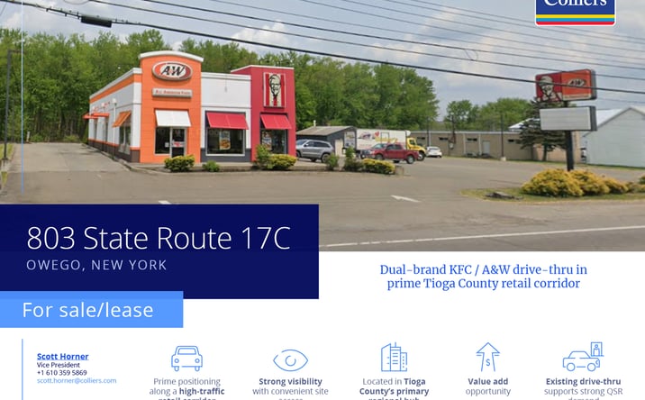 Pictures of Retail property located at 803 NY-17C, Owego, NY 13827 for lease - image #1