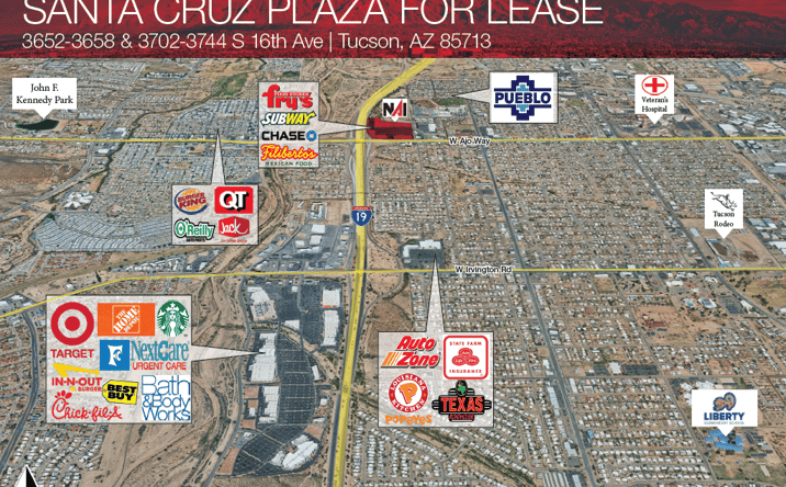 Pictures of Retail property located at 3652 - 3744 S 16th Ave, Tucson, AZ 85713 for lease - image #1