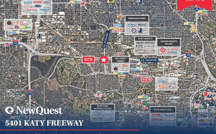 Pictures of Land, Retail property located at 5401 Katy Fwy, Houston, TX 77007 for lease - image #1