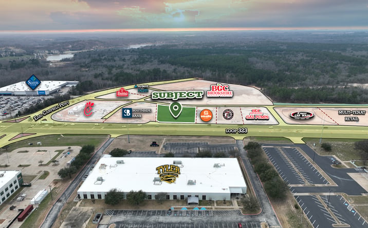 Pictures of Retail, Restaurant property located at NWC LOOP 323 & EARL CAMPBELL PKWY, Tyler, TX 75701 for lease - image #1