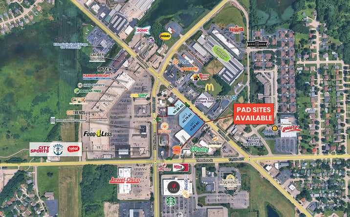 Pictures of Land, Retail property located at 1693 Plainfield Rd, Crest Hill, IL 60403 for lease - image #1