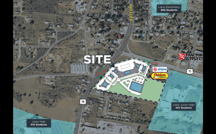 Pictures of Retail, Land property located at SEC E HWY 71 & Ford St, Llano, TX 78643 for lease - image #1