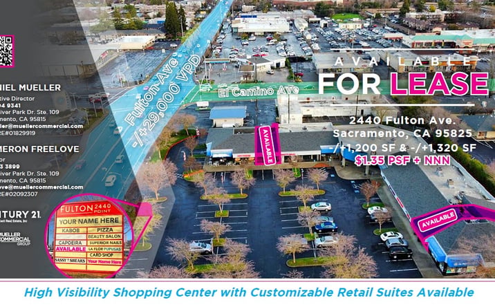Pictures of Retail, Office property located at 2440 Fulton Ave, Sacramento, CA 95825 for lease - image #1