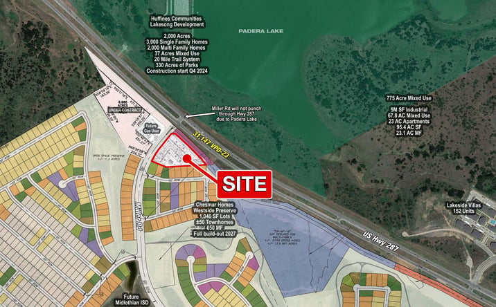 Pictures of Land property located at SEC Hwy 287 & Miller, Midlothian, TX 76065 for lease - image #1