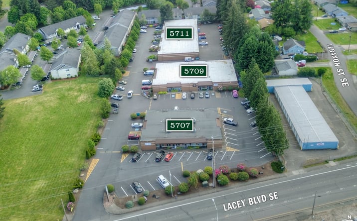 Pictures of Industrial, Office, Retail property located at 5707 - 5711 Lacey Blvd SE, Lacey, WA 98503 for lease - image #1