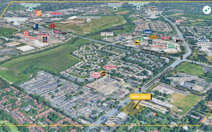 Pictures of Retail, Land property located at 281 N Waukegan Rd, Northfield, IL 60093 for lease - image #1