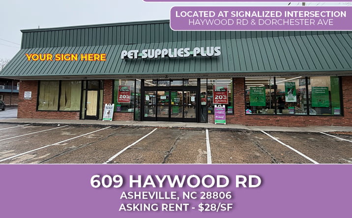 Pictures of Retail property located at 609 Haywood Rd, Asheville, NC 28806 for lease - image #1