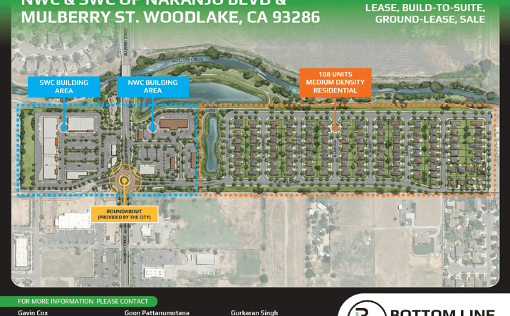 Pictures of Restaurant, Special Purpose, Retail property located at Naranjo Blvd. & Mulberry St. Woodlake CA 93286, Woodlake, CA 93286 for lease - image #1