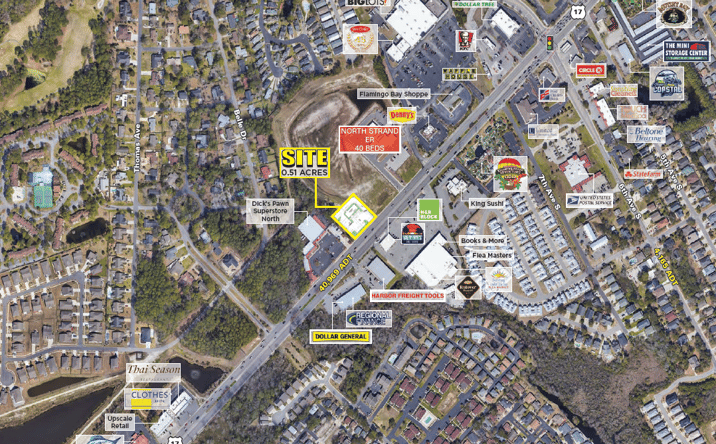 Pictures of Land property located at S Hwy 17 North, North Myrtle Beach, SC 29582 for lease - image #1