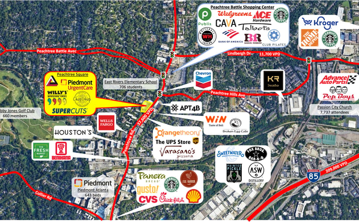 Pictures of Retail property located at 2274 Peachtree Rd, Atlanta, GA 30309 for lease - image #1
