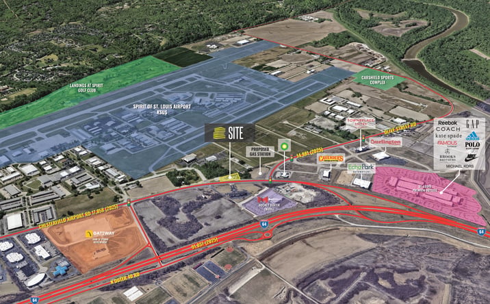 Pictures of Land property located at 18423 Olive Street Rd, Chesterfield, MO 63005 for lease - image #1