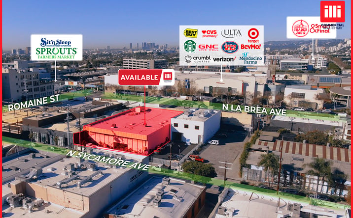 Pictures of Office, Retail property located at 1033 N Sycamore Ave, Los Angeles, CA 90038 for lease - image #1
