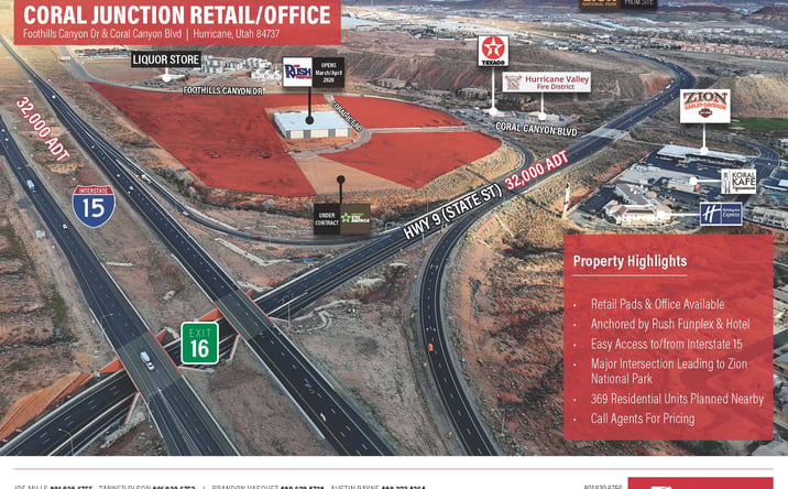 Pictures of Retail, Office property located at Foothills Canyon Dr & Coral Canyon Blvd, Hurricane, UT 84737 for lease - image #1