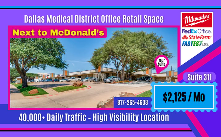 Pictures of Retail, Office property located at 1625 W Mockingbird Ln Suite 311, Dallas TX, USA, Dallas, TX 75235 for lease - image #1