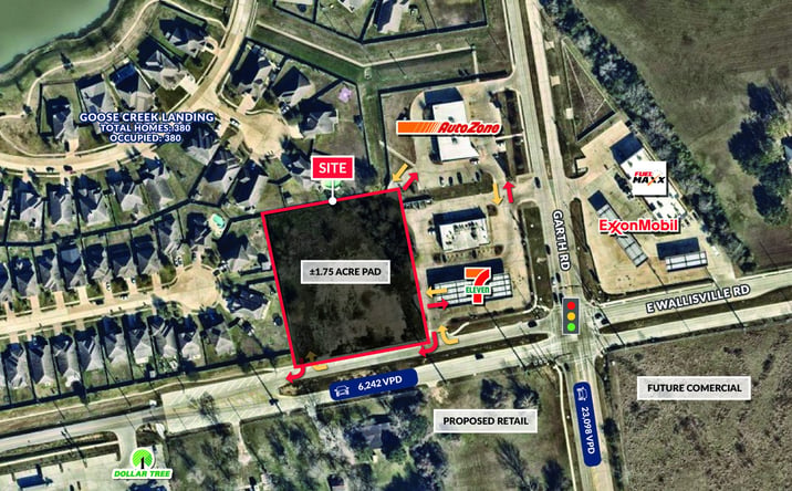 Pictures of Land property located at NWC Wallisville Rd & Garth Rd, Baytown, Texas, Baytown, TX 77521 for lease - image #1