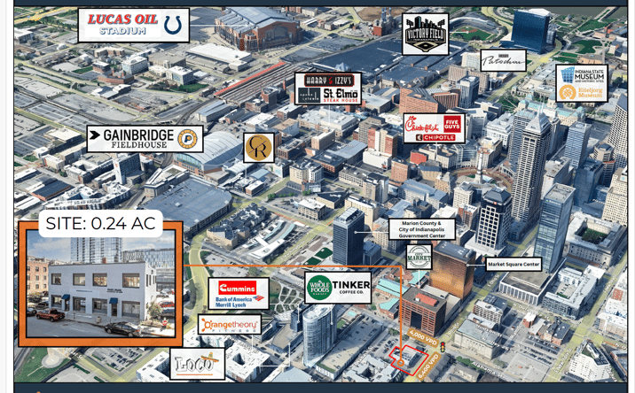 Pictures of Retail, Office, Land property located at 333 E Ohio St, Indianapolis, IN 46204 for lease - image #1