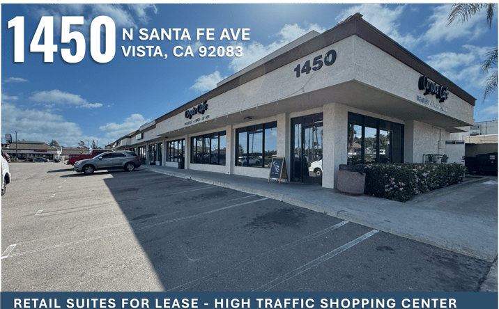 Pictures of Retail, Restaurant, Office property located at 1450 N Santa Fe Ave, Vista, CA 92083 for lease - image #1