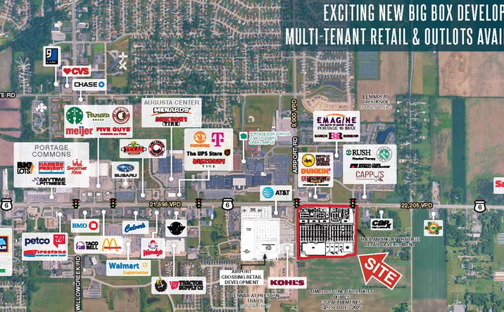 Pictures of Retail property located at 6495 US-6, Portage, IN 46368 for lease - image #1