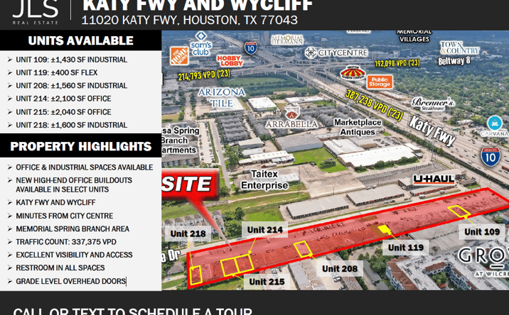 Pictures of Office property located at 11020 Katy Fwy, Houston, TX 77043 for lease - image #1